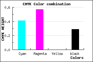 #6B4EB4 color CMYK mixer