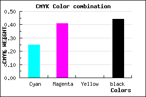 #6B548E color CMYK mixer