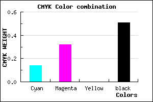 #6B557D color CMYK mixer