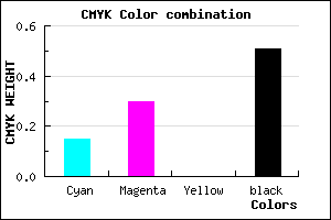#6B587E color CMYK mixer