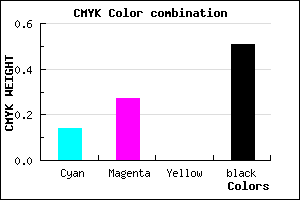#6B5A7C color CMYK mixer