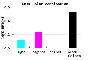 #6B5D79 color CMYK mixer