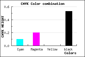 #6B5F77 color CMYK mixer