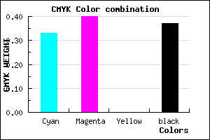 #6B60A0 color CMYK mixer