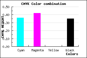 #6B60A6 color CMYK mixer