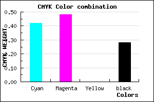 #6B60B8 color CMYK mixer