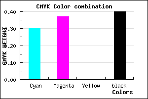 #6B6199 color CMYK mixer
