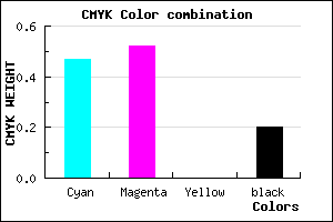 #6B61CB color CMYK mixer