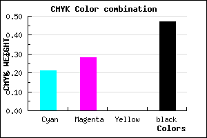 #6B6288 color CMYK mixer