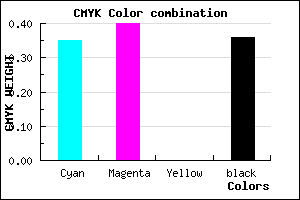 #6B62A4 color CMYK mixer