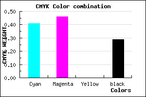 #6B62B6 color CMYK mixer