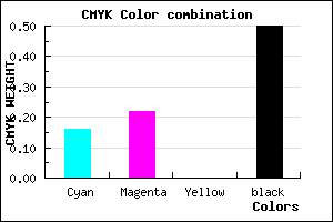 #6B637F color CMYK mixer