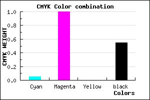 #6C0072 color CMYK mixer