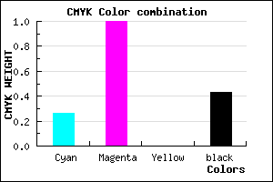 #6C0091 color CMYK mixer