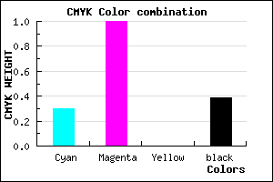 #6C009B color CMYK mixer
