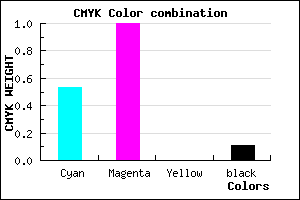 #6C00E4 color CMYK mixer