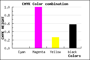 #6C0050 color CMYK mixer