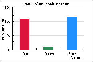 rgb background color #6C0A74 mixer