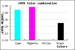 #6C64C0 color CMYK mixer