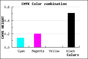 #6C657E color CMYK mixer