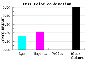 #6C6580 color CMYK mixer