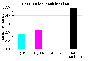 #6C6583 color CMYK mixer