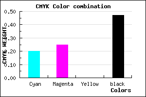 #6C6587 color CMYK mixer
