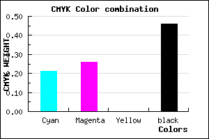 #6C6589 color CMYK mixer