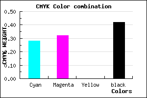 #6C6595 color CMYK mixer