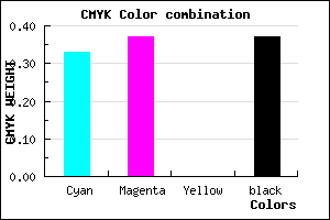 #6C65A1 color CMYK mixer