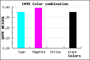 #6C65A5 color CMYK mixer