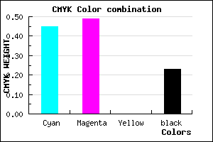 #6C65C5 color CMYK mixer