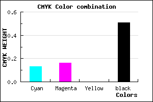 #6C687C color CMYK mixer