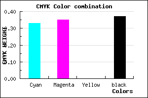 #6C68A0 color CMYK mixer