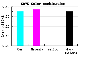 #6C68A6 color CMYK mixer
