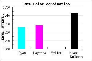 #6C6991 color CMYK mixer