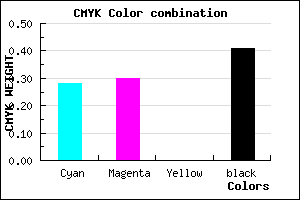 #6C6997 color CMYK mixer
