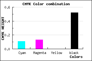 #6C6A7A color CMYK mixer