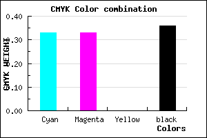 #6C6CA2 color CMYK mixer