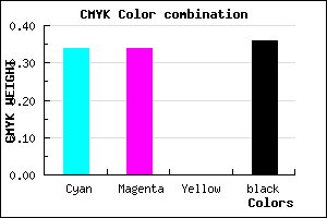 #6C6CA4 color CMYK mixer