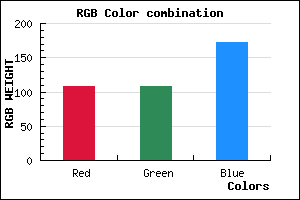 rgb background color #6C6CAC mixer