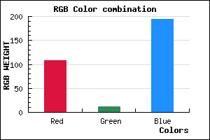 rgb background color #6C0BC2 mixer