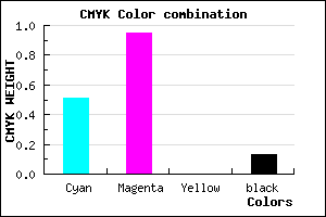 #6C0CDD color CMYK mixer