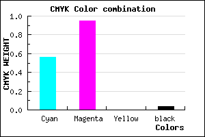 #6C0CF5 color CMYK mixer