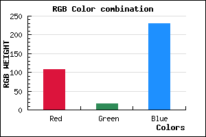rgb background color #6C10E6 mixer