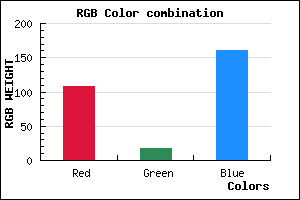rgb background color #6C11A1 mixer