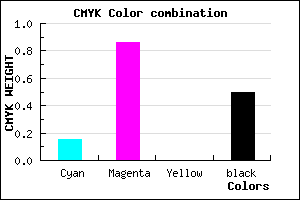 #6C127F color CMYK mixer