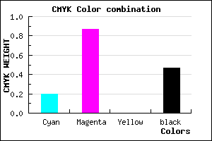 #6C1287 color CMYK mixer