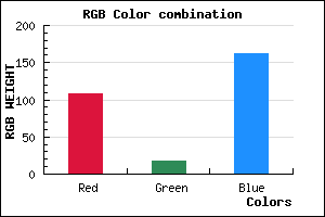 rgb background color #6C12A2 mixer