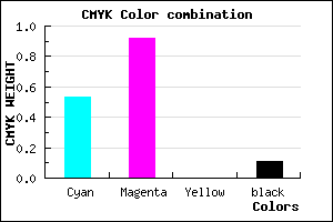 #6C12E4 color CMYK mixer